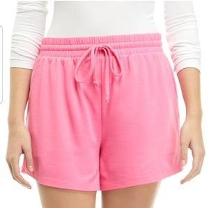Crown and Ivy - Pink Rage Solid Adjustable Shorts